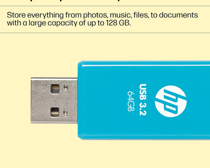 HP 712w 64GB USB 3.2 Flash Drive- Blue