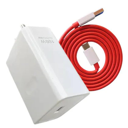 Oneplus Original 100W Charger for OnePlus Fold Series, 12, 11 Series Adapter with Durable Cable White
