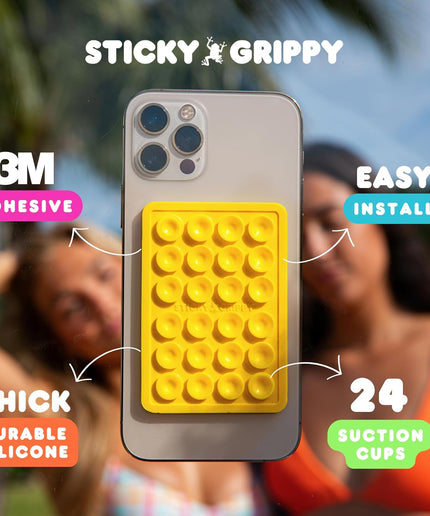 Phone Case Sticker Grip Silicone Holder Mount for Hands-Free Mobile Accessory Holder Grip, Video Phone Accessory Compatible Mirror, Shower