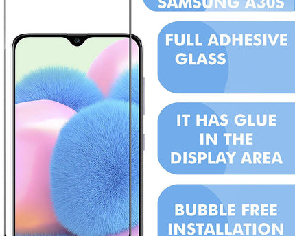 TEKOGEAR Tempered Glass for Samsung Galaxy M21 / M30s / M30 / A30s / M21 (2021) Edition | Screen Protector Full HD Quality Tempered Glass Anti-Scratch Edge to Edge Coverage with Installation Kit (Black)