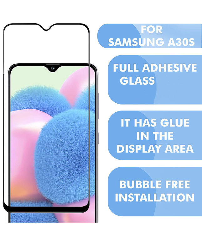 HC Tempered Glass for Samsung Galaxy M21 / M30s / M30 / A30s / M21 (2021) Edition | Screen Protector Full HD Quality Tempered Glass Anti-Scratch Edge to Edge Coverage with Installation Kit (Black)