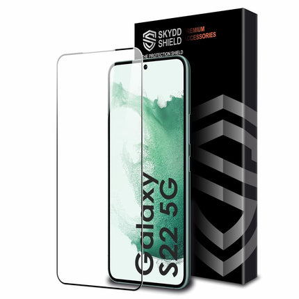 TG® Gorilla Tempered Glass Compatible with Samsung Galaxy S22  | Edge to Edge Coverage | Black