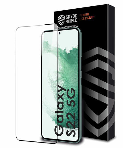 HC® Gorilla Tempered Glass Compatible with Samsung Galaxy S22  | Edge to Edge Coverage | Black