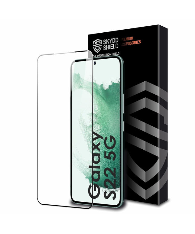 HC® Gorilla Tempered Glass Compatible with Samsung Galaxy S22  | Edge to Edge Coverage | Black