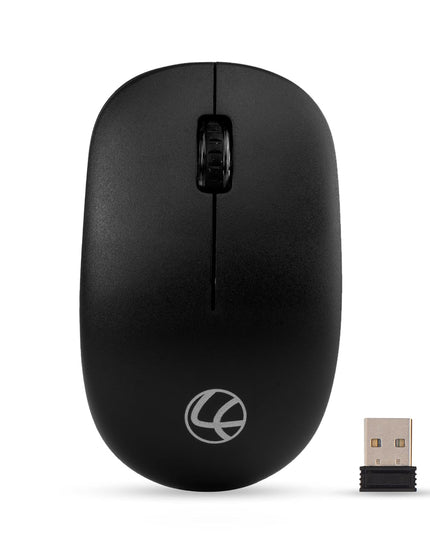 LAPCARE Safari III B Wireless Mouse-2.4GHz High Precision with Upto 1600 DPI, Nano Receiver and Plug & Play Usage -USB/Black-with 3 Year Warranty