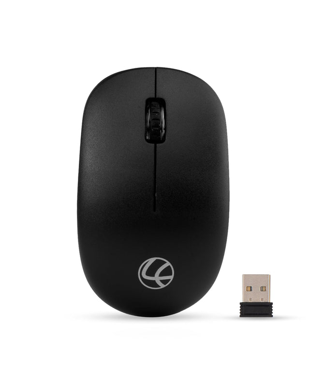 LAPCARE Safari III B Wireless Mouse-2.4GHz High Precision with Upto 1600 DPI, Nano Receiver and Plug & Play Usage -USB/Black-with 3 Year Warranty