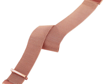 Watch Strap Magnetic Loop 22mm Compatible with Boat /Fire boult / Noise Watch Smartwatch Luxury Metal Chain Band Rose Gold Pink