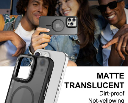 TG Shockproof Clear Hybrid Armor Compatible with MagSafe Accessories for iPhone 16 Pro Max Case, iPhone 16 Pro Max (6.9 inch) Back Cover (PC & TPU, Black Bumper)