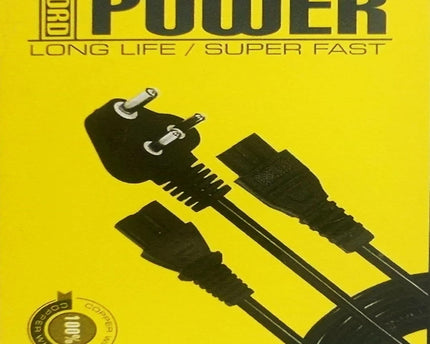 TGG, India Plug IEC Computer Mains Power Cable Cord for 3 Pin Power Cable for PC, 650W for Desktop, Monitor, SMPS and Printer, Power Supply, TV (1.8 Meter)