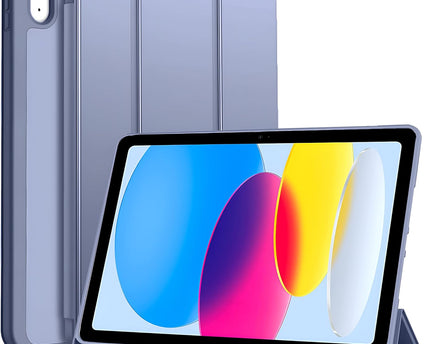 Smart Case for iPad (A16) 11th/10th Generation (2025/2022) [Auto Sleep/Wake Cover] [Left Side Pencil Holder] [Soft Flexible Case] TG Series - Purple
