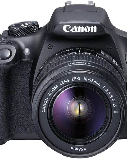 Canon EOS 1300D 18MP Digital SLR Camera (Black) with 18-55mm ISII Lens, 16GB Card and Carry Case