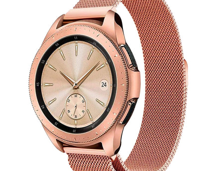 Watch Strap Magnetic Loop 22mm Compatible with Boat /Fire boult / Noise Watch Smartwatch Luxury Metal Chain Band Rose Gold Pink