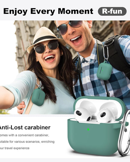 Silicone Soft Case Cover with Keychain for AirPods