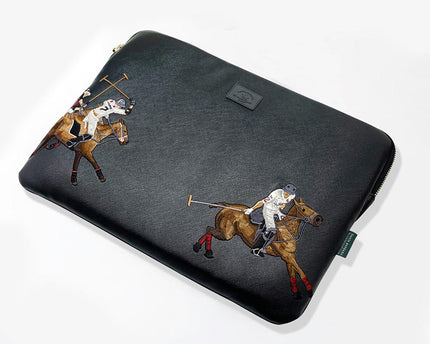 POLO Jockey Embroidered Laptop Fleece Thin Sleeve Bag