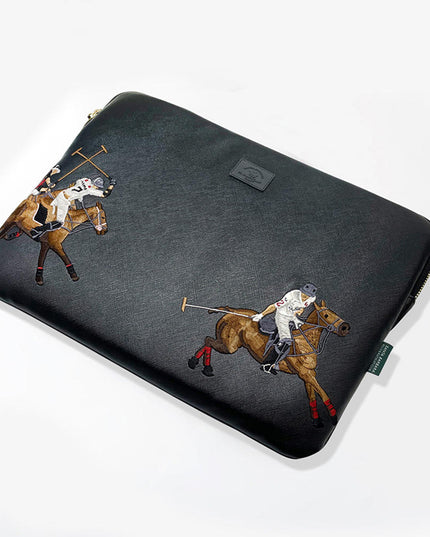 POLO Jockey Embroidered Laptop Fleece Thin Sleeve Bag