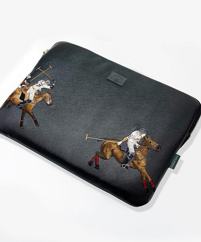 POLO Jockey Embroidered Laptop Fleece Thin Sleeve Bag