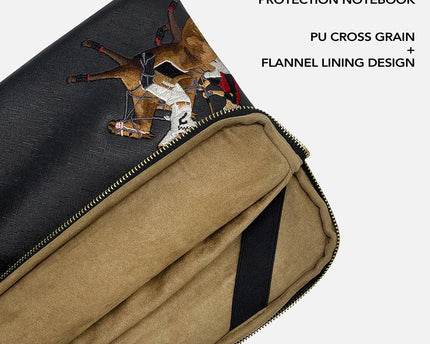POLO Jockey Embroidered Laptop Fleece Thin Sleeve Bag