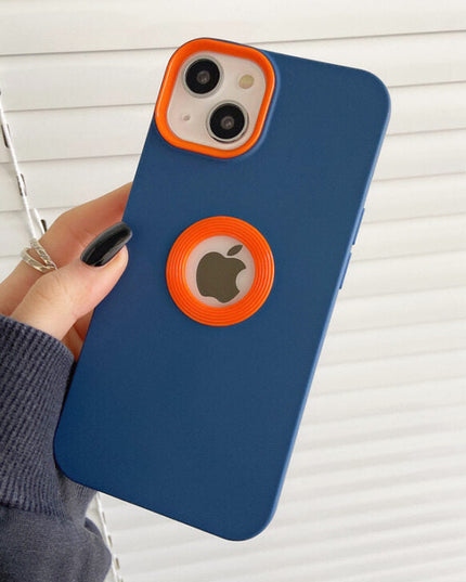 PREMIUM SILICON WITH LOGO CUT CASE FOR APPLE IPHONE SERIES