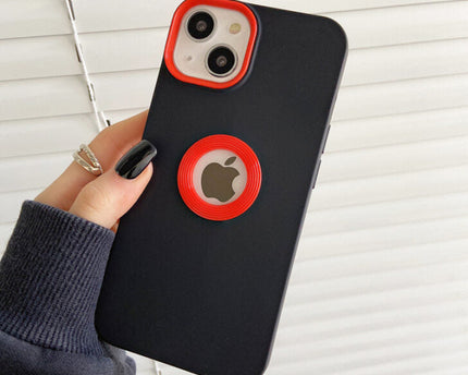 PREMIUM SILICON WITH LOGO CUT CASE FOR APPLE IPHONE SERIES
