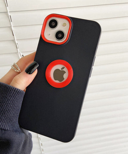 PREMIUM SILICON WITH LOGO CUT CASE FOR APPLE IPHONE SERIES