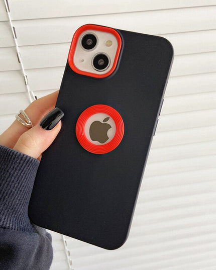 PREMIUM SILICON WITH LOGO CUT CASE FOR APPLE IPHONE SERIES