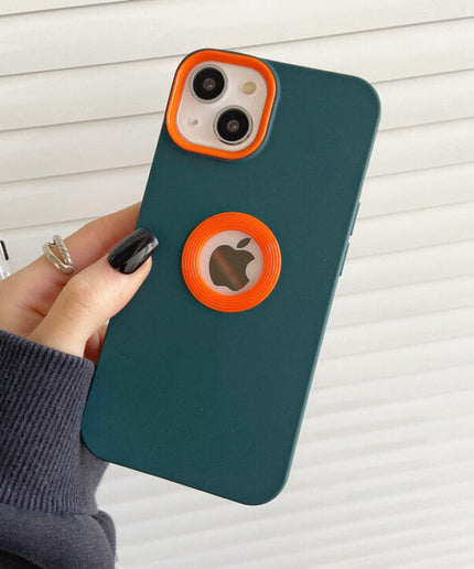 PREMIUM SILICON WITH LOGO CUT CASE FOR APPLE IPHONE SERIES