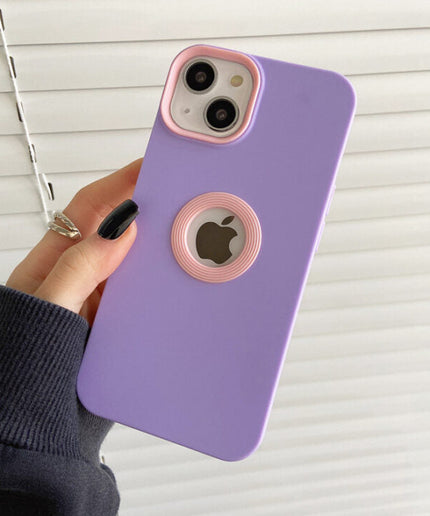 PREMIUM SILICON WITH LOGO CUT CASE FOR APPLE IPHONE SERIES