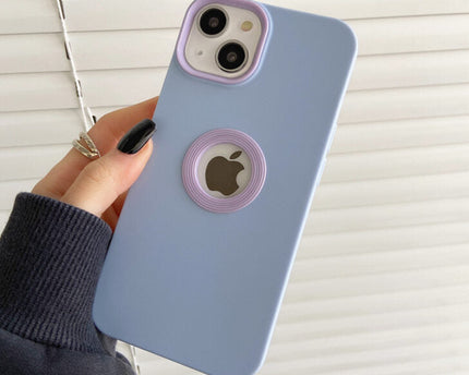PREMIUM SILICON WITH LOGO CUT CASE FOR APPLE IPHONE SERIES