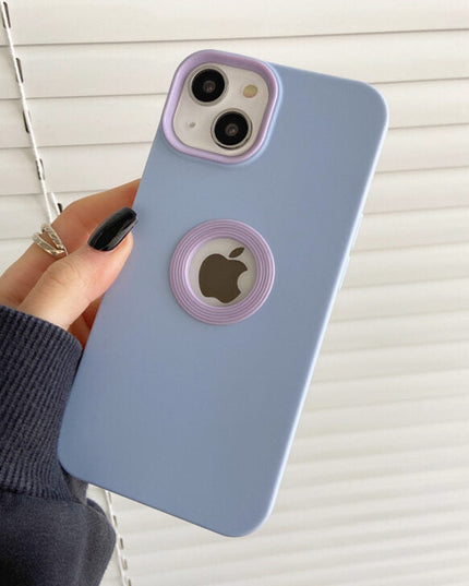 PREMIUM SILICON WITH LOGO CUT CASE FOR APPLE IPHONE SERIES