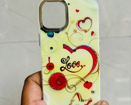 Apple iPhone 12/13 Mini PEEPERLY Back Cover Oil Painting Rhinestone Bloom Case  (Purple, Shock Proof, Pack of: 1)