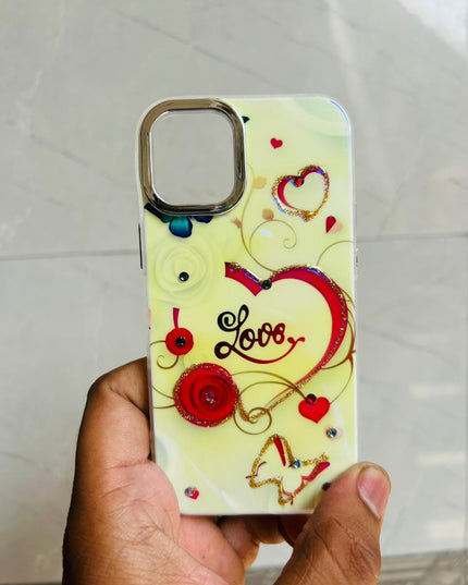 Apple iPhone 12/13 Mini PEEPERLY Back Cover Oil Painting Rhinestone Bloom Case  (Purple, Shock Proof, Pack of: 1)