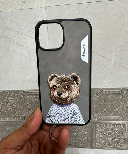 Nimmy 3D Embroided Hard Phone Back Case for Apple iPhone 15