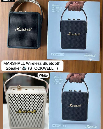 Marshall Stockwell II Portable Bluetooth Speaker with 20+ hours of portable playtime