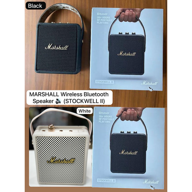 Marshall Stockwell II Portable Bluetooth Speaker with 20+ hours of portable playtime