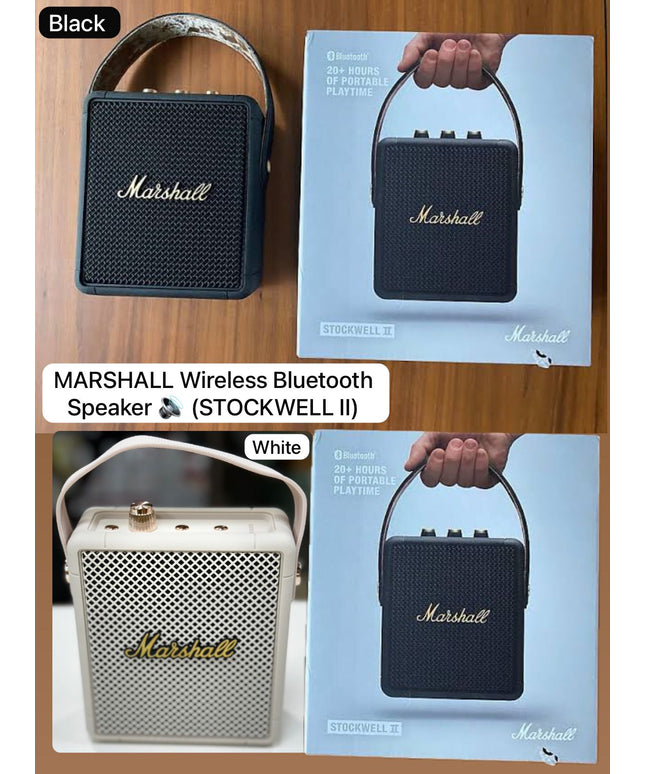 Marshall Stockwell II Portable Bluetooth Speaker with 20+ hours of portable playtime