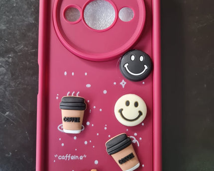 TG Cute 3D Bear Coffee Phone Case For Android  Soft Shockproof Protective Cover