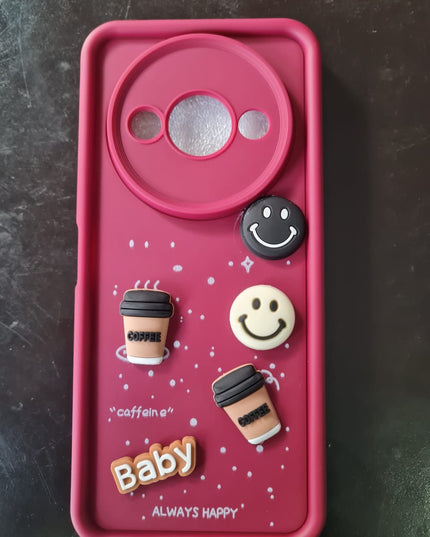 Humpy Case Cute 3D Bear Coffee Phone Case For Android  Soft Shockproof Protective Cover