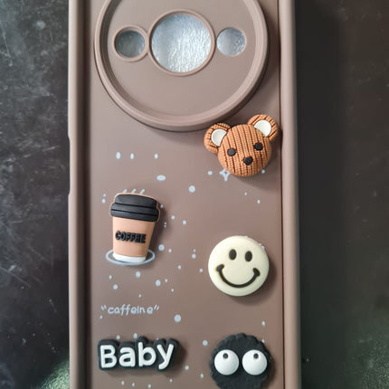 TG Cute 3D Bear Coffee Phone Case For Android  Soft Shockproof Protective Cover