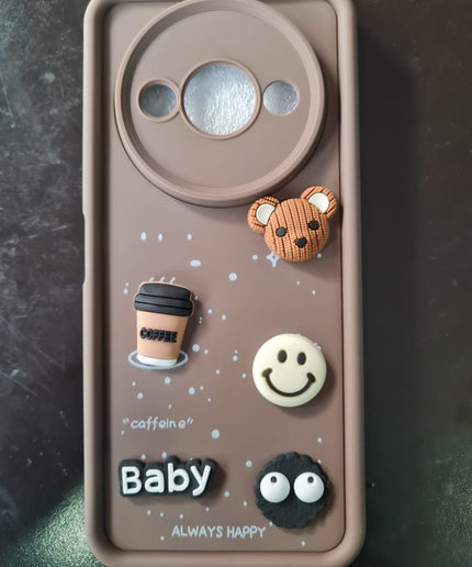 Humpy Case Cute 3D Bear Coffee Phone Case For Android  Soft Shockproof Protective Cover