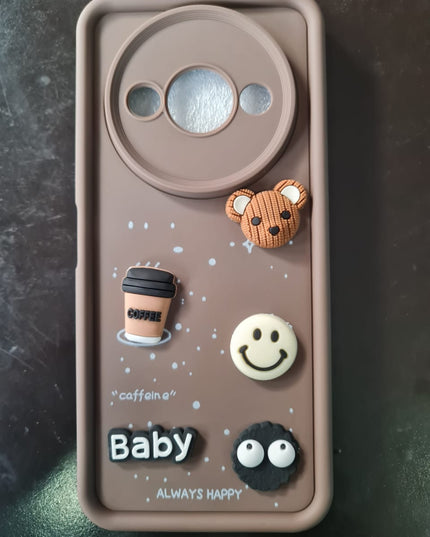 Humpy Case Cute 3D Bear Coffee Phone Case For Android  Soft Shockproof Protective Cover