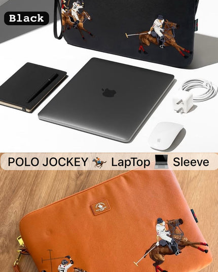 POLO Jockey Embroidered Laptop Fleece Thin Sleeve Bag