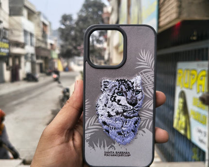 Snow Tiger Limited Edition Embroidery Case for Iphone 13 Pro