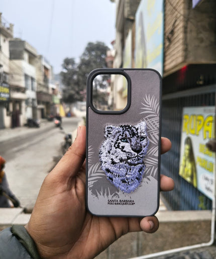 Snow Tiger Limited Edition Embroidery Case for Iphone 13 Pro