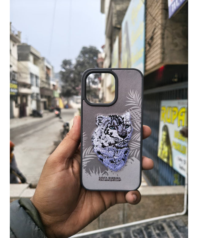 Snow Tiger Limited Edition Embroidery Case for Iphone 13 Pro