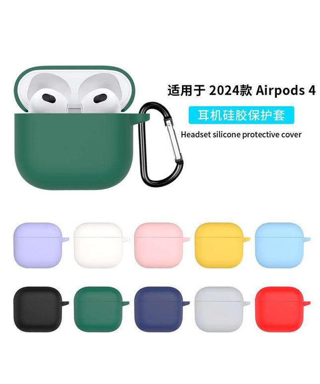 Silicone Soft Case Cover with Keychain for AirPods