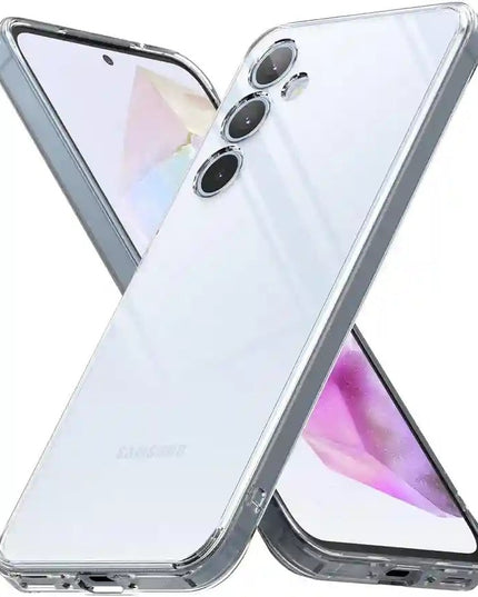 Back Cover Soft Case for Samsung Galaxy M56 5G | Best Camera Protection | Inbuilt Dust Plugs & Anti-Slip Grip | Ultra Clear Slim Back Cover Case for Samsung M56 5G (Silicone, Transparent)
