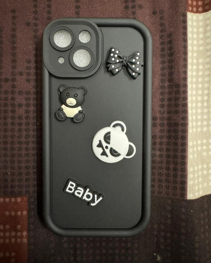 Humpy Case Cute 3D Bear Coffee Phone Case For iPhone  Soft Shockproof Protective Cover