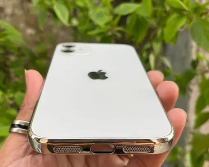 TG- Trendy Case & Cover for iphone-11 - Electroplated Chrome Glass Lense Case For Apple iPhone 11 - white