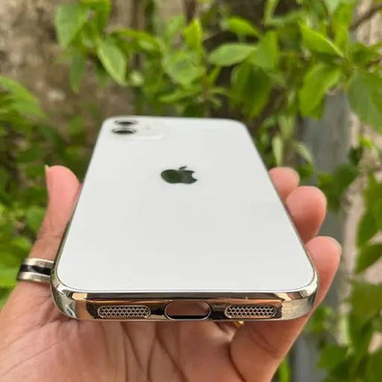 TG- Trendy Case & Cover for iphone-11 - Electroplated Chrome Glass Lense Case For Apple iPhone 11 - white