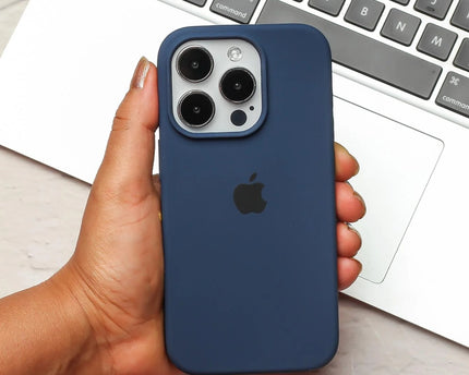 iPhone 16 Pro Max Silicone Case (Dark Blue)